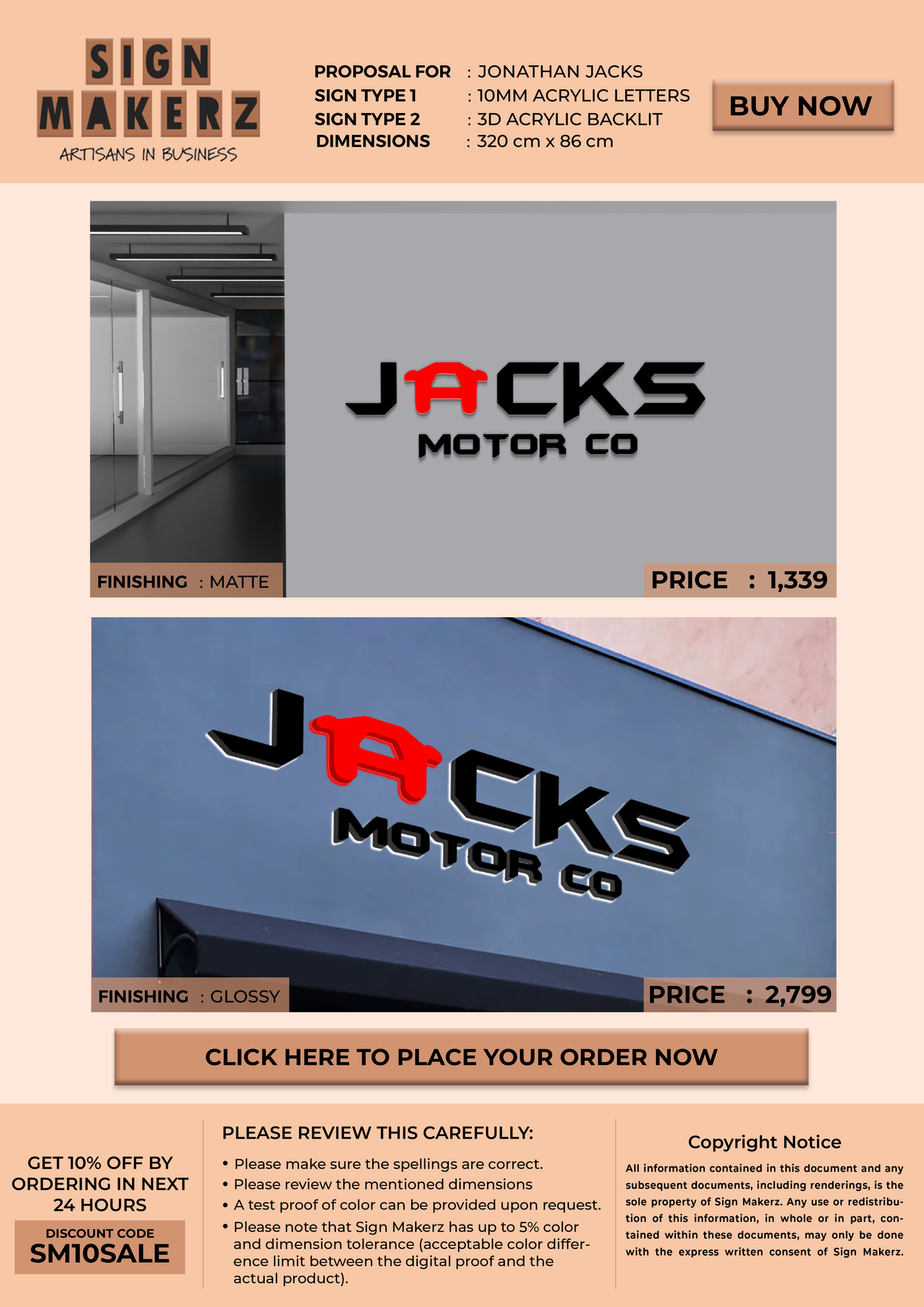 Custom Signs for jonathan Jacks