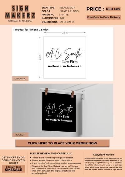 Custom Signs for Ariana C Smith