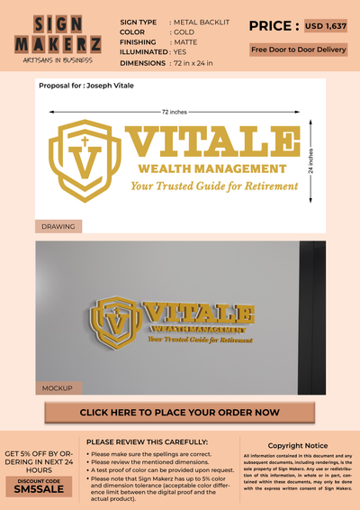 3D Business signage for Joseph Vitale