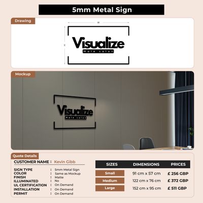 Business signage for Kevin Gibb