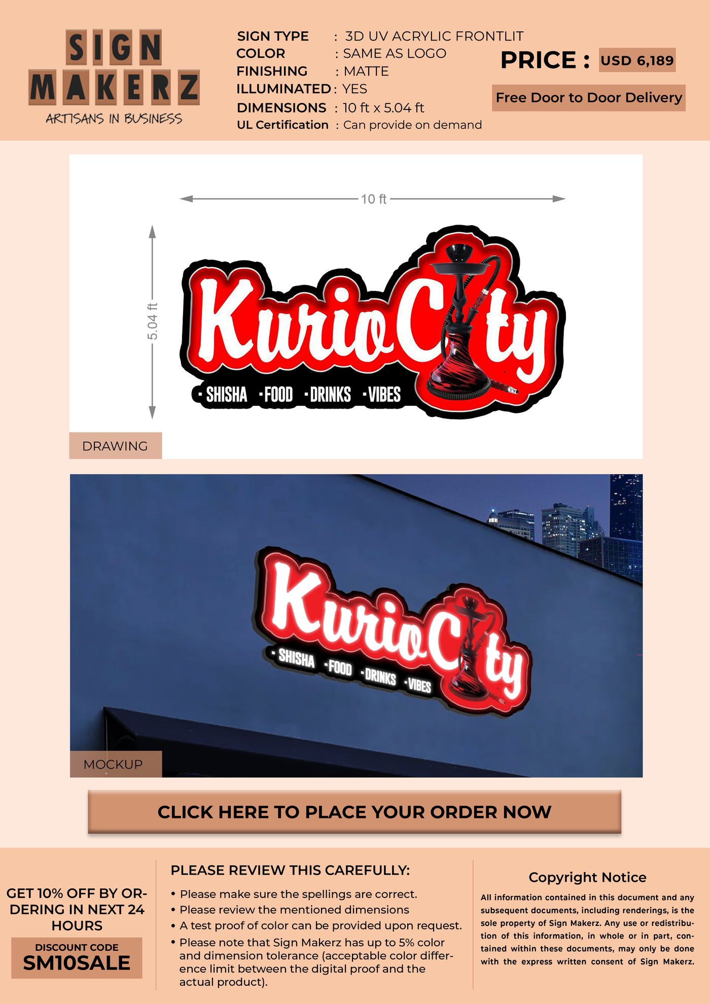 3D UV Acrylic Frontlit Sign for Kuriocity