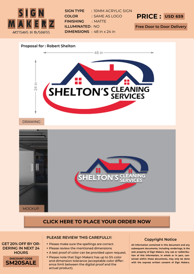 Custom Signs for Robert Shelton