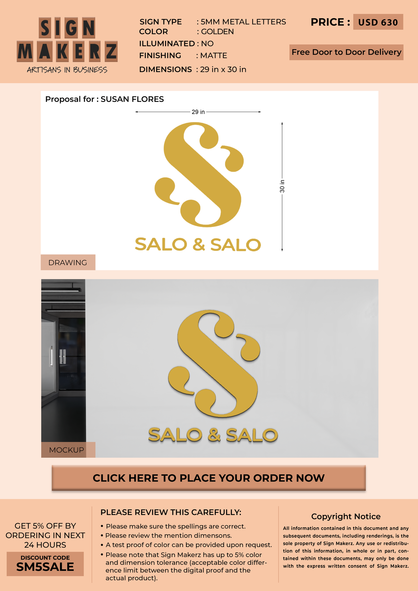 Business Signs for SUSAN FLORES