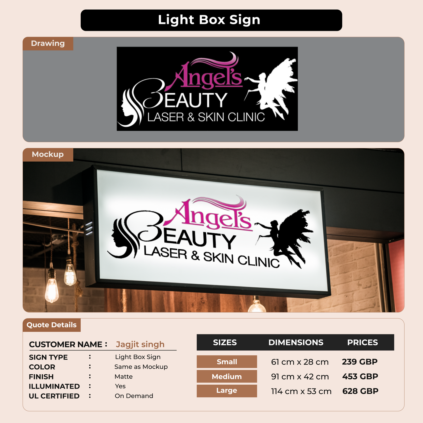 LightBox Sign For Jagjit singh