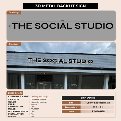 Business signage for Ashley McCarty