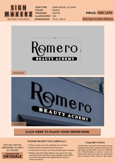 5mm Metal Sign for Karla Romero