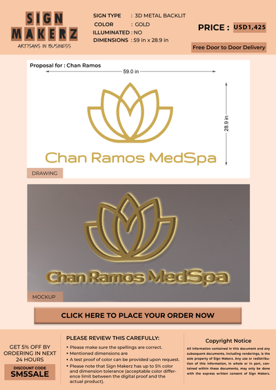 Business signage for Chan Ramos