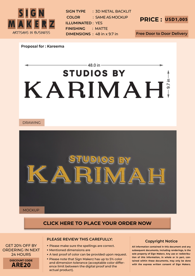 Business Signs for Kareema