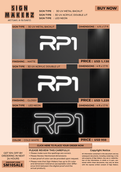 Business signage for RFI