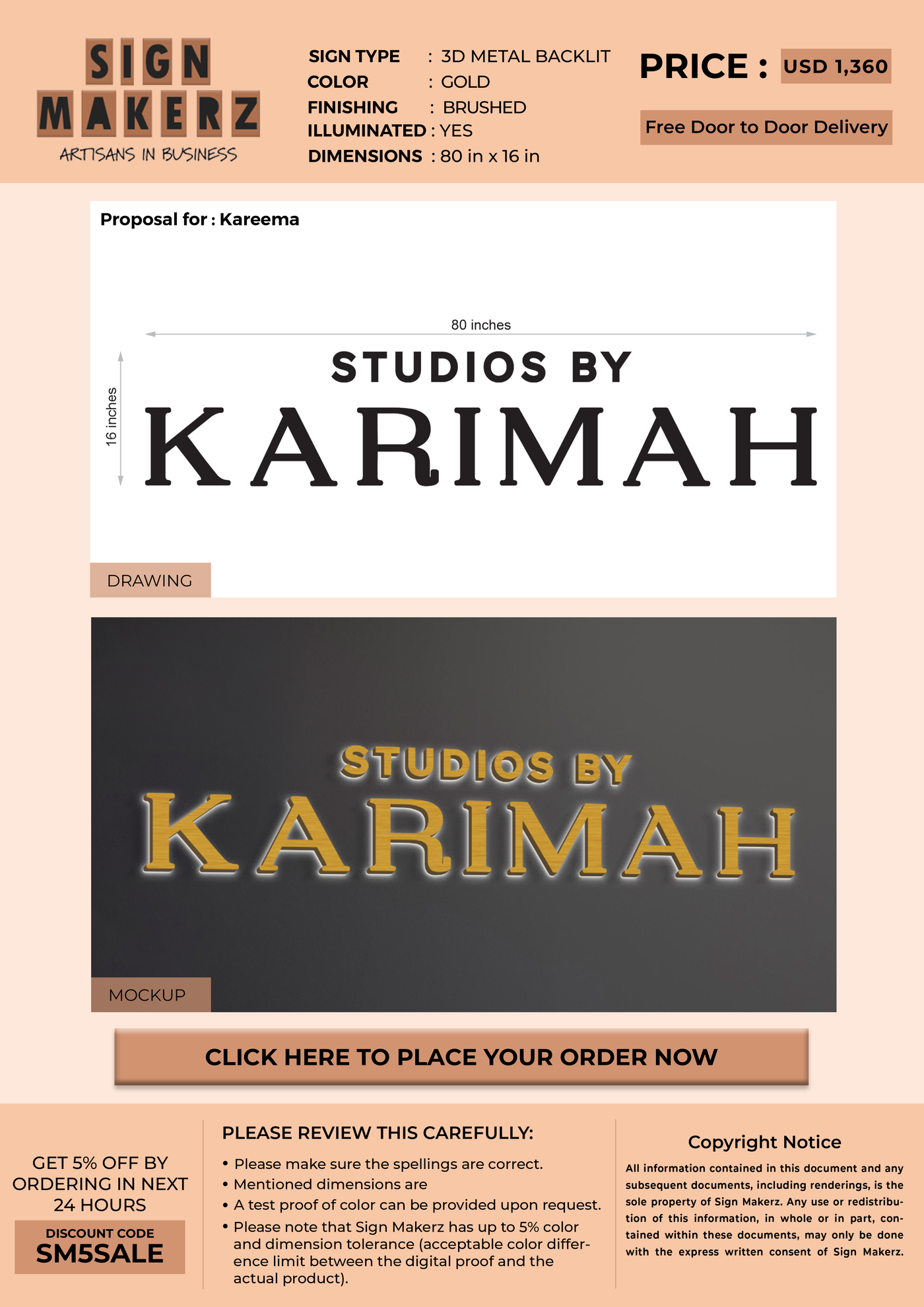 Business Sign for Kareema