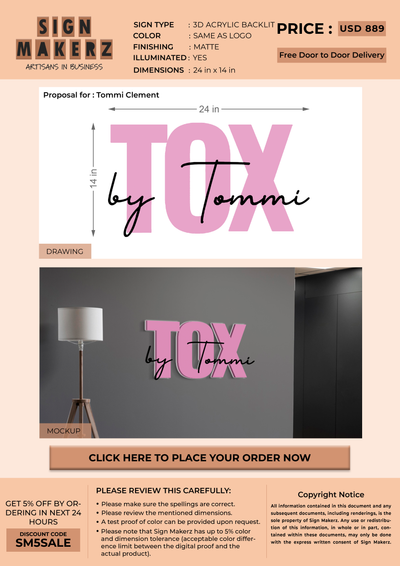 business signage for Tommi Clement