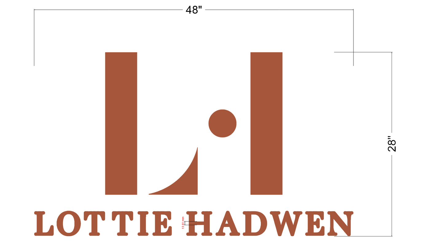 3D Metal Backlit Sign for Lottie Hadwen