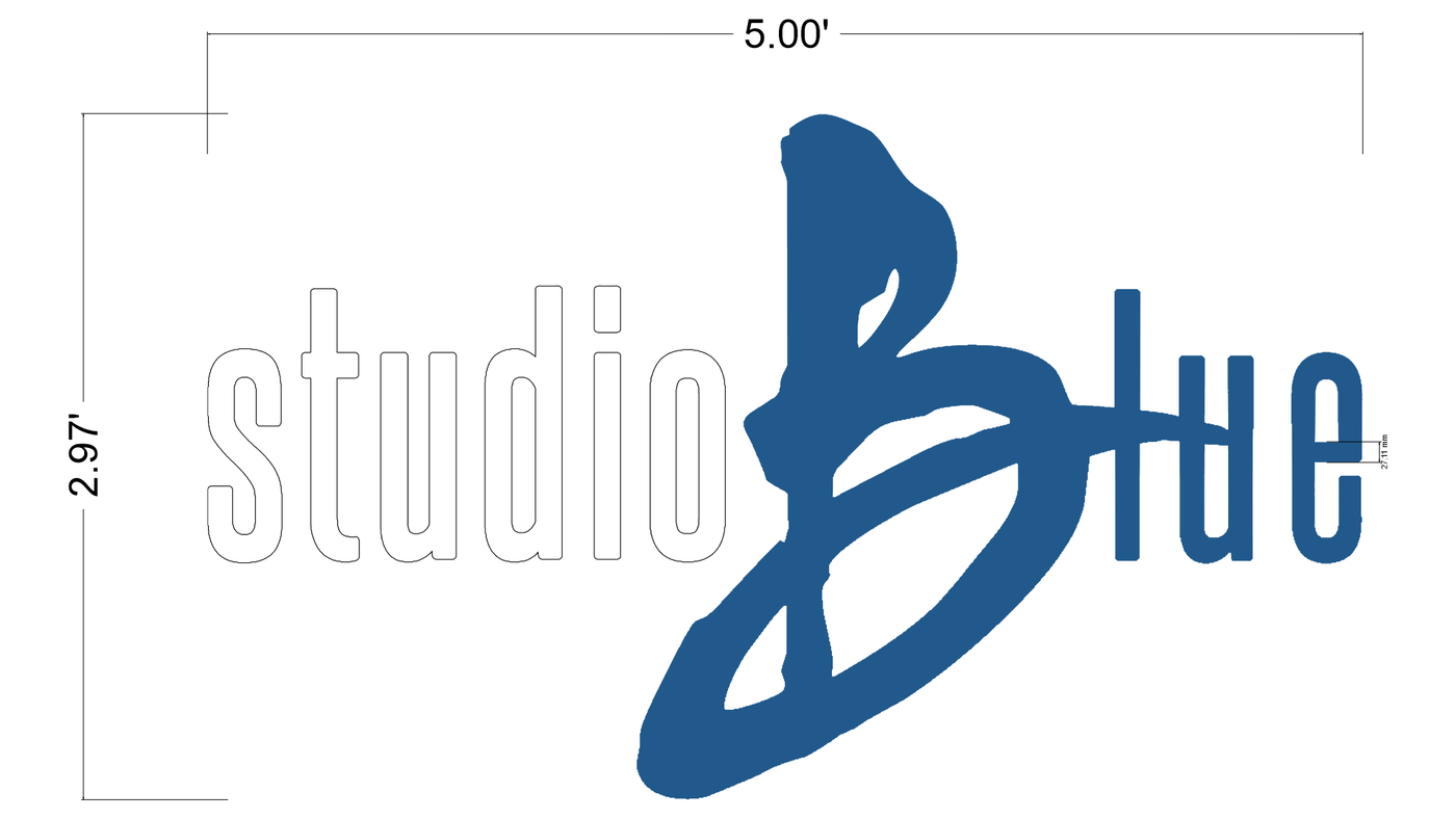 Business Signs for Studio Blue