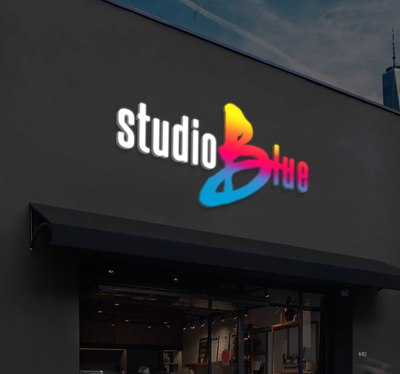 Business Signs for Studio Blue