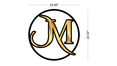 2mm monogram sign with backlit for Monika Madlani