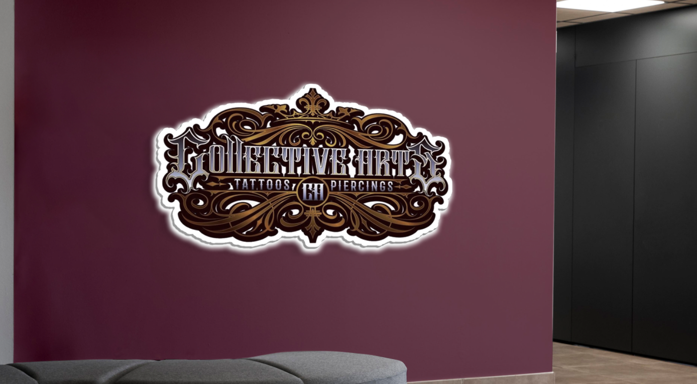 3D UV Metal Backlit Sign For Vanessa tamayo