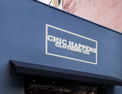 3D Acrylic Frontlit Sign for Chic Happens Clothing Co.