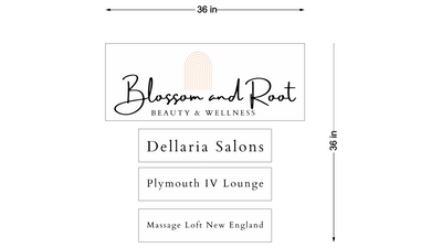 Tire Blade Sign for Blossom and Root Salon