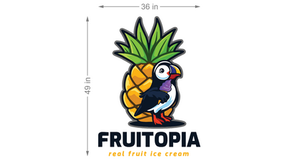 Business signage for Fruitopia aka Jessica Hoganson