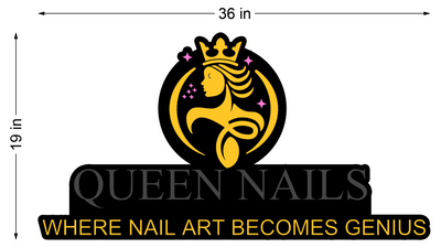 business signage for Queen Nails Art