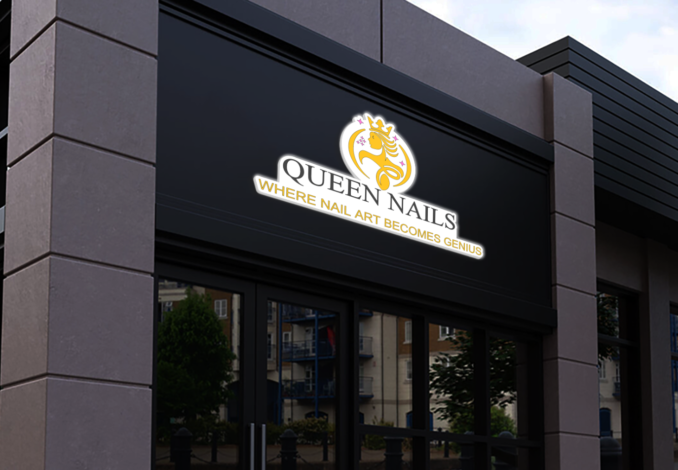 business signage for Queen Nails Art