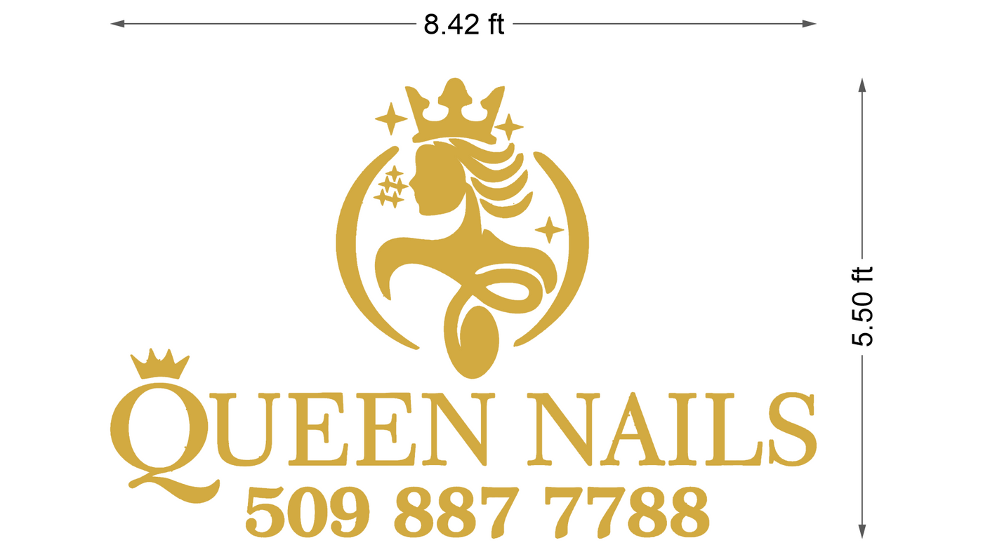 3D Metal Backlit Sign For Queen Nails Art