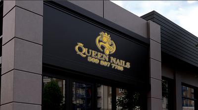 3D Metal Backlit Sign For Queen Nails Art