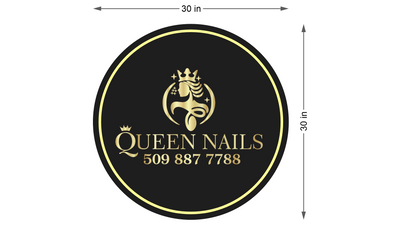 Neon Acrylic Sign For Queen Nails Art