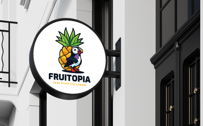 Business signage for Fruitopia aka Jessica Hoganson